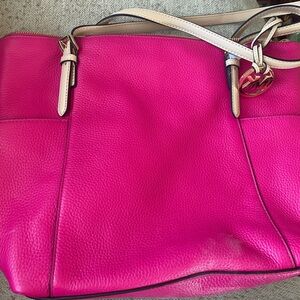 Michael Kors Pink Leather Tote Bag